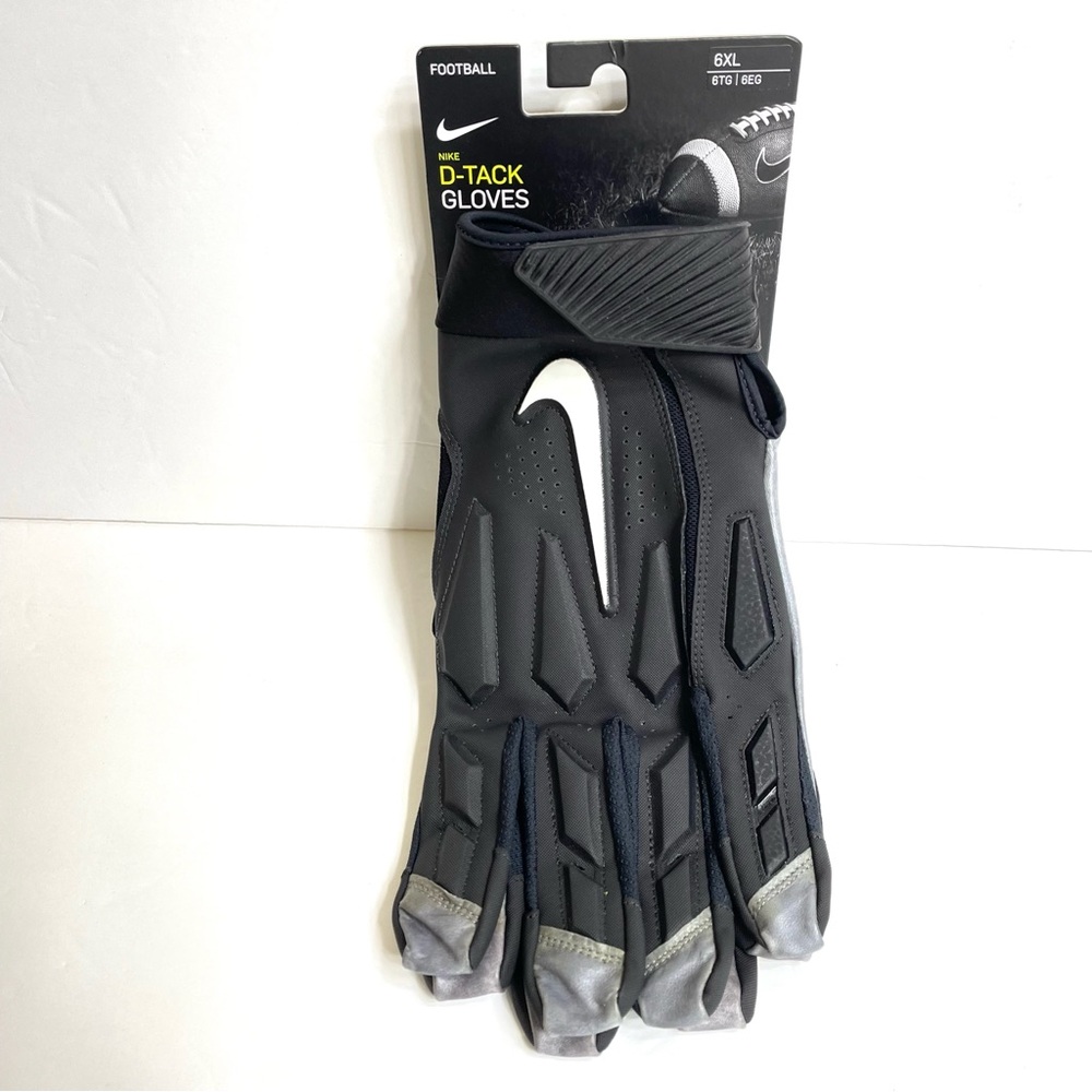 Nike D-Tack Football Gloves Size 6XL Black CV0342-017